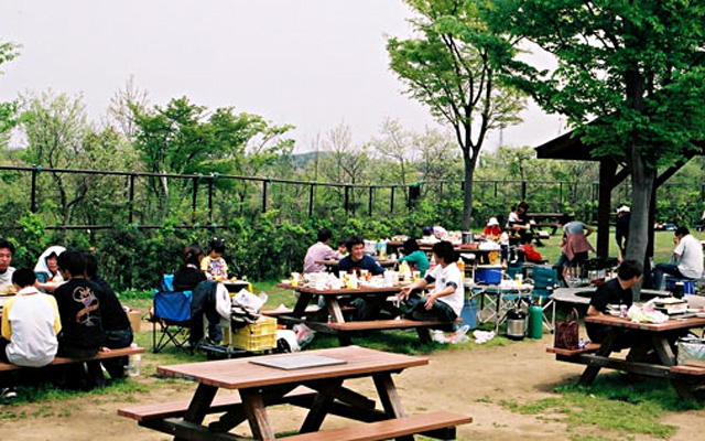 野外炊飯広場 バーベキュー広場 国営越後丘陵公園